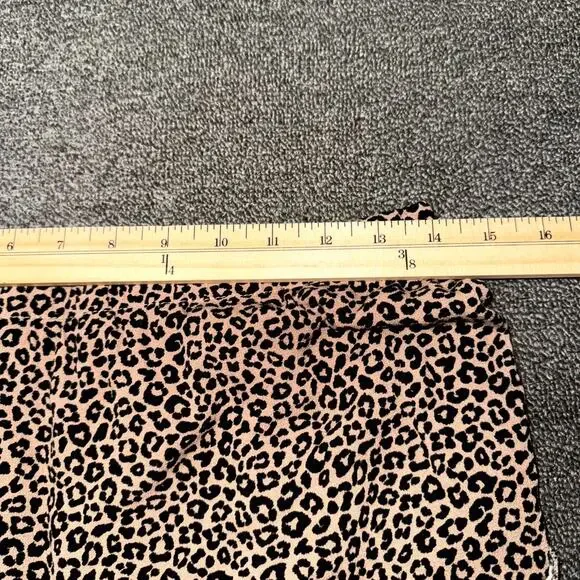 Ultra Flirt Tiered Midi Skirt Women’s Medium Brown Black Leopard Print Boho - Picture 4 of 5